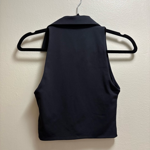 Babaton Artizia Contour Polo Tank Black Size XS Sleeveless Fitted Top - Picture 2 of 11